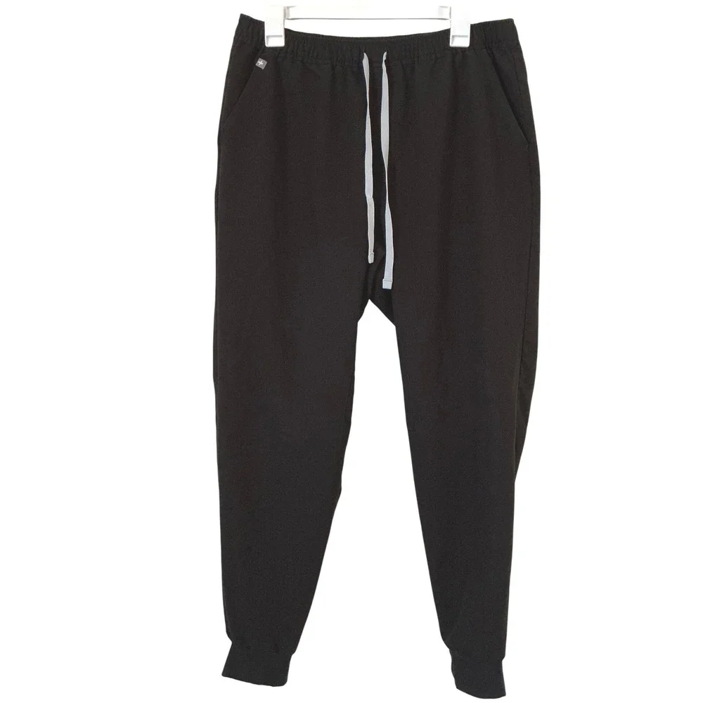 FIGS Mens Tansen Jogger Scrub Pants Large Black Technical Collection Flaw